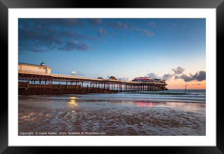 Dawn reflections of Cromer Pier Framed Mounted Print by David Powley