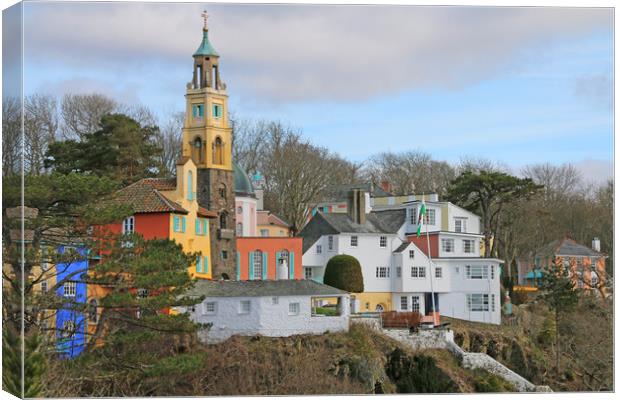 The Enchanting Architecture of Portmeirion Canvas Print by Simon Marlow