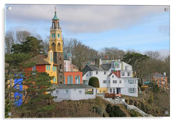 The Enchanting Architecture of Portmeirion Acrylic by Simon Marlow