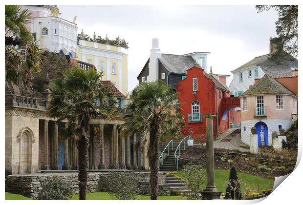 The Architecture of Portmeirion, North Wales Print by Simon Marlow