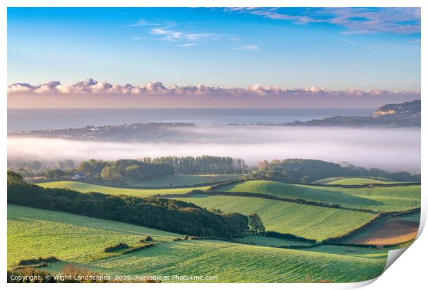 Sandown In The Fog Print by Wight Landscapes