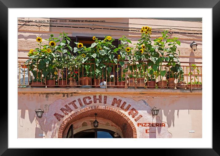 Pizzeria sicily Framed Mounted Print by Kevin Britland