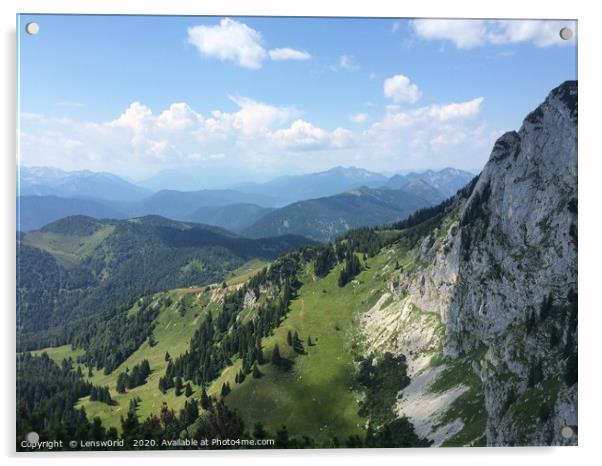 Beautiful scenery in the European Alps Acrylic by Lensw0rld 