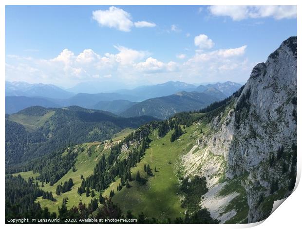 Beautiful scenery in the European Alps Print by Lensw0rld 