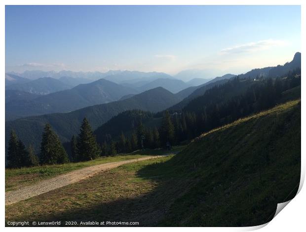 Beautiful scenery in the European Alps Print by Lensw0rld 
