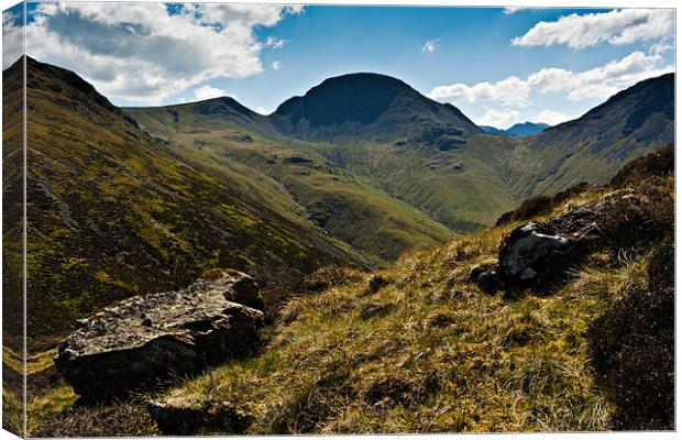 Sty Head & Great Gable, Cumbria Canvas Print by David Lewins (LRPS)