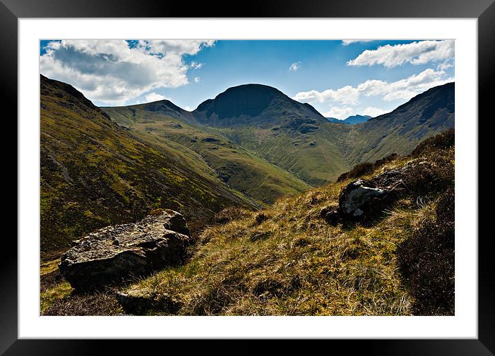 Sty Head & Great Gable, Cumbria Framed Mounted Print by David Lewins (LRPS)