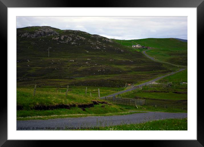 The Road to Sullom Framed Mounted Print by Steven Watson