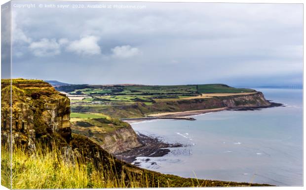 The view from Boulby Cliffs Canvas Print by keith sayer