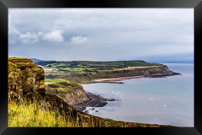 The view from Boulby Cliffs Framed Print by keith sayer