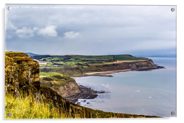 The view from Boulby Cliffs Acrylic by keith sayer