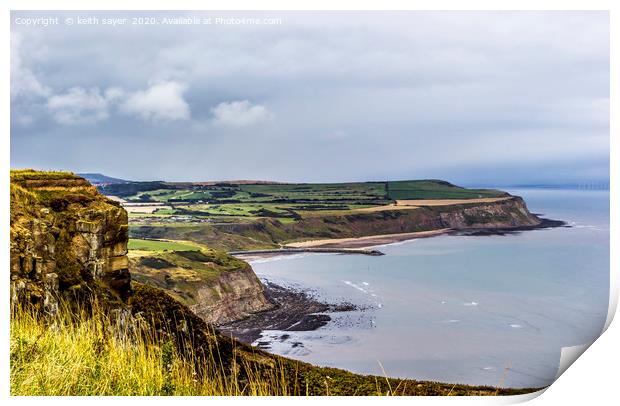 The view from Boulby Cliffs Print by keith sayer