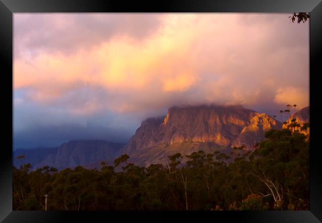 Hottentots Holland Mountain Sunrise Framed Print by Jeremy Hayden