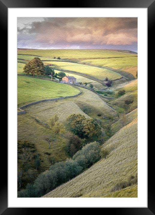 Bettfield Clough Farm Framed Mounted Print by Paul Andrews