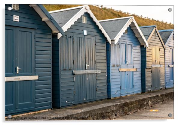 North Norfolk Beach huts in the seaside town of Sh Acrylic by Chris Yaxley