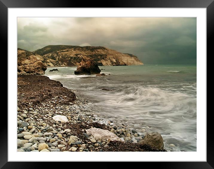 Aphrodite's Storm Framed Mounted Print by Aj’s Images