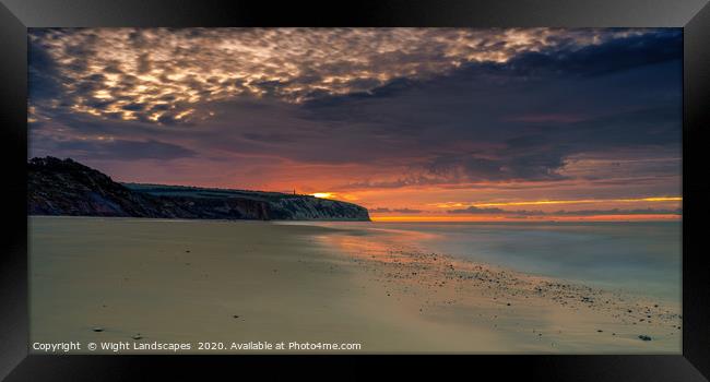 Dawn At Sandown Beach Framed Print by Wight Landscapes