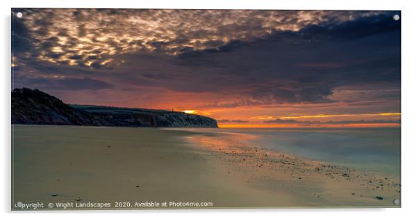 Dawn At Sandown Beach Acrylic by Wight Landscapes