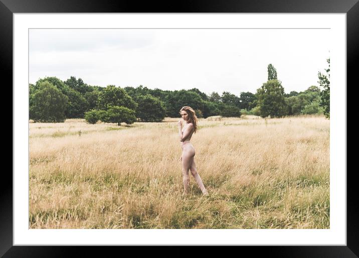 Hiraeth - Landscape Nude - Suzzi #2 Framed Mounted Print by Henry Clayton