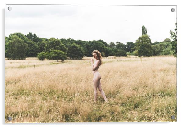 Hiraeth - Landscape Nude - Suzzi #2 Acrylic by Henry Clayton