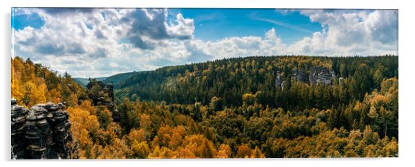 Elbsandstein Autumn Acrylic by DiFigiano Photography