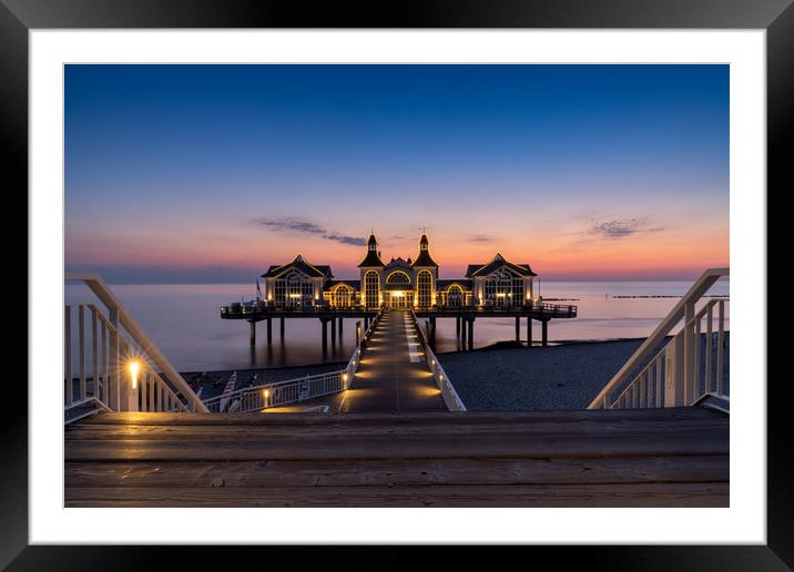 Sellin Pier Daybreak Framed Mounted Print by DiFigiano Photography