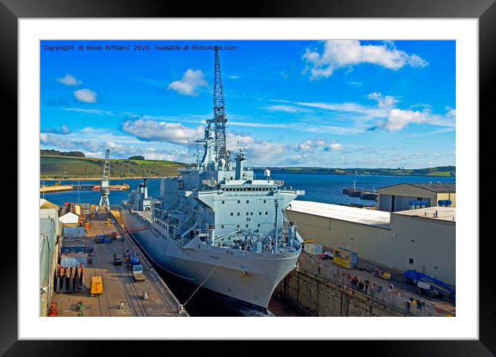 Pendennis shipyard falmouth Framed Mounted Print by Kevin Britland