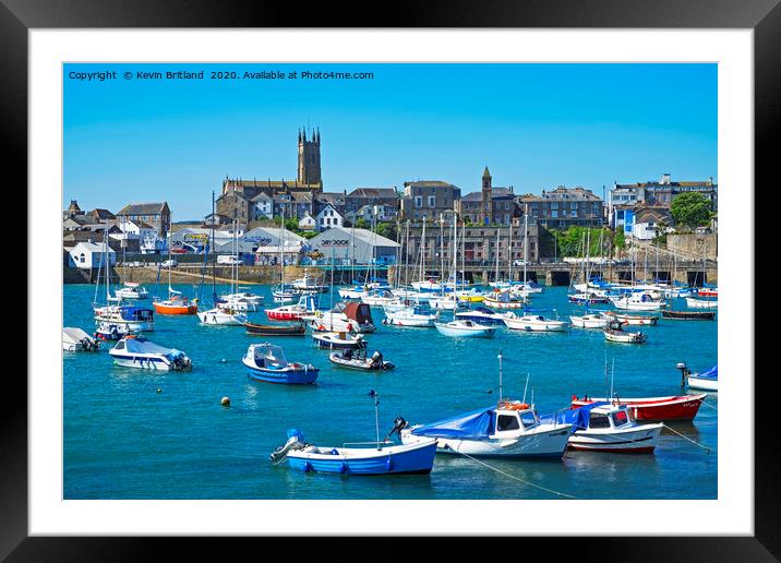 penzance harbour cornwall Framed Mounted Print by Kevin Britland