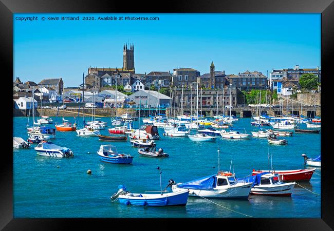 penzance harbour cornwall Framed Print by Kevin Britland