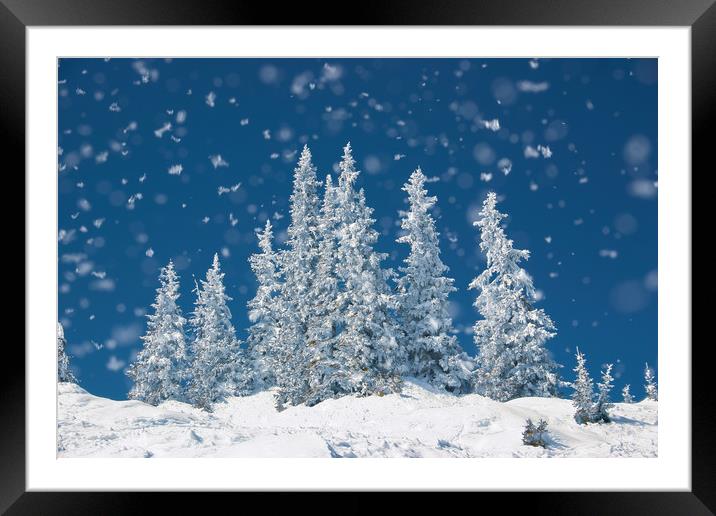 Magic, cold winter day Framed Mounted Print by Arpad Radoczy