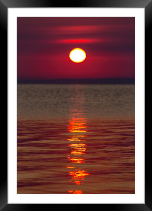 Sunrise light over the lake Framed Mounted Print by Arpad Radoczy