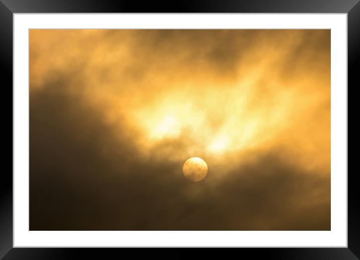 Sun and clouds Framed Mounted Print by Arpad Radoczy