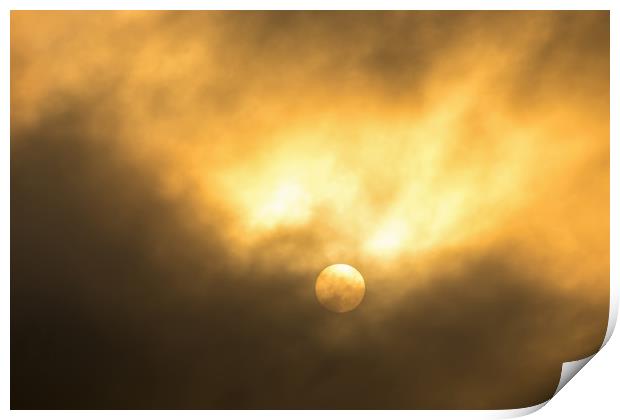 Sun and clouds Print by Arpad Radoczy