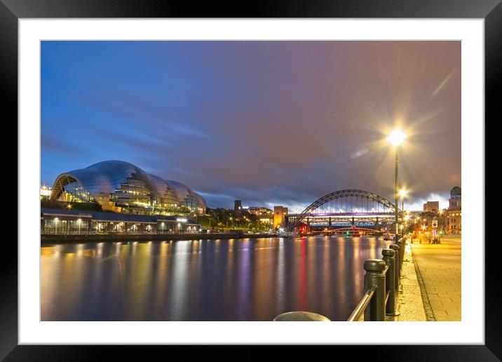 Tyne Bridge and Sage Centre, Newcastle Framed Mounted Print by Rob Cole