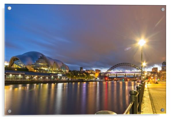 Tyne Bridge and Sage Centre, Newcastle Acrylic by Rob Cole