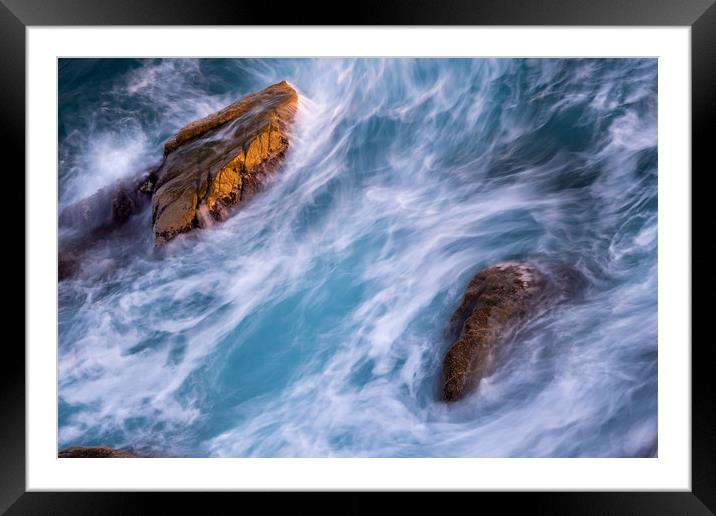 Long exposure picture from ocean Framed Mounted Print by Arpad Radoczy