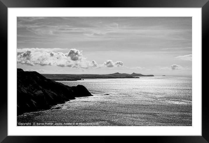 St Davids Head from above Pwllderi Framed Mounted Print by Barrie Foster