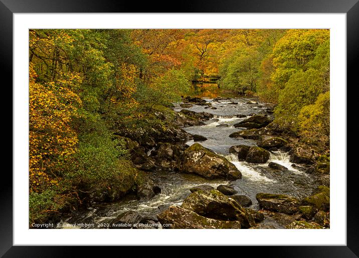 River flowing near to Capel Curig Conwy  Framed Mounted Print by Jenny Hibbert