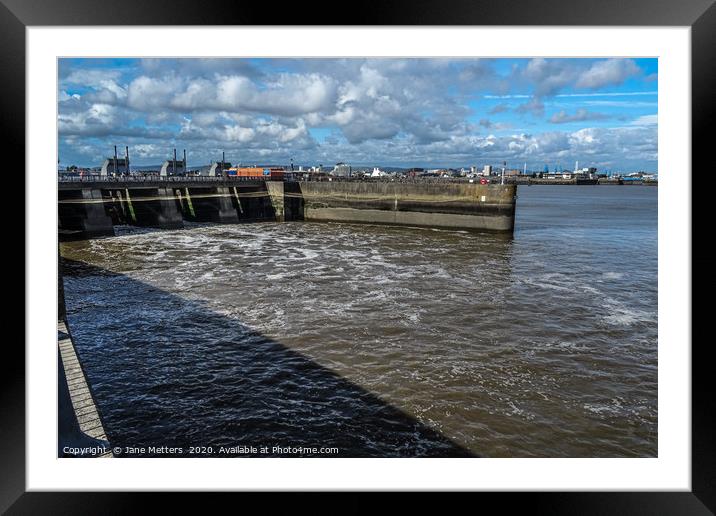 Cardiff Barrage Framed Mounted Print by Jane Metters