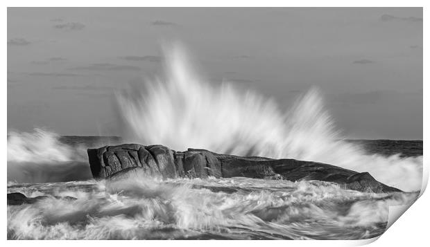 Big waves in black and white Print by Arpad Radoczy