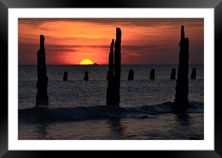 Walney Sunset 1 Framed Mounted Print by Paul Leviston