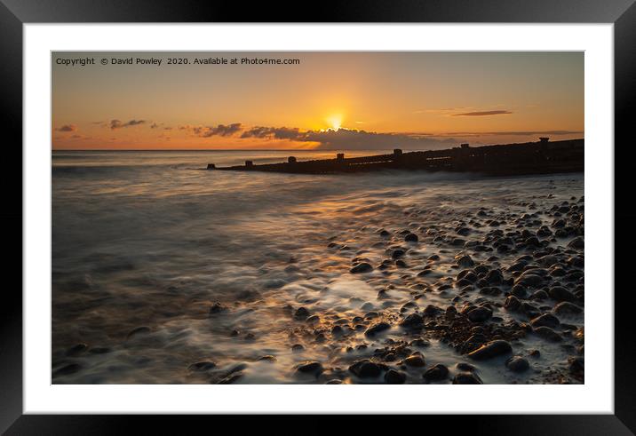 Radiant Sunrise on Cromer Beach Framed Mounted Print by David Powley
