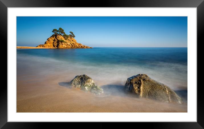 Spanish coastal in Costa Brava Framed Mounted Print by Arpad Radoczy