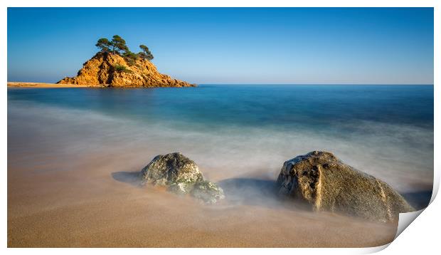 Spanish coastal in Costa Brava Print by Arpad Radoczy