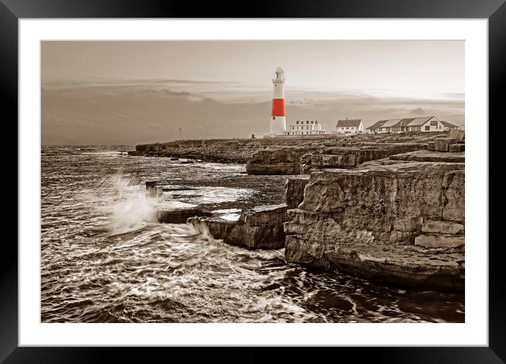 Portland Lighthouse at Sunset                      Framed Mounted Print by Darren Galpin