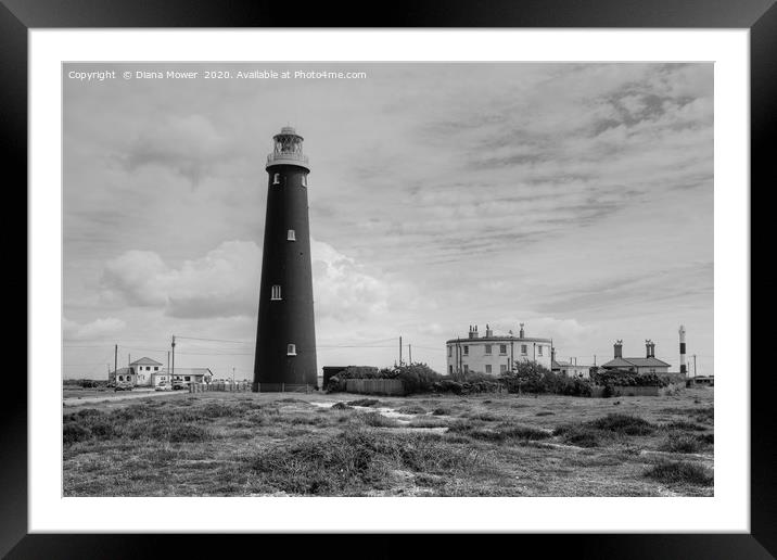 Dungeness Kent Framed Mounted Print by Diana Mower