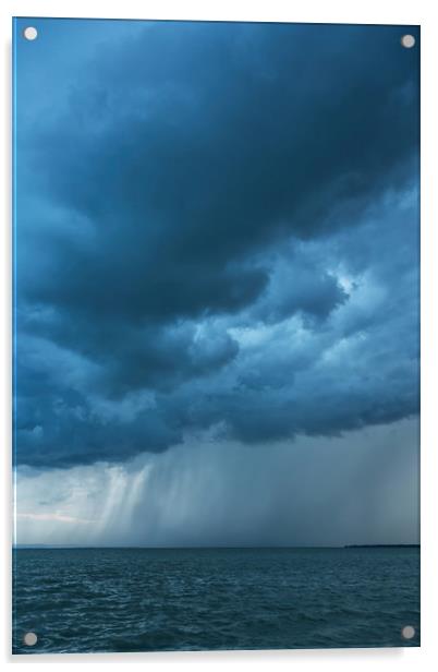 Big powerful storm clouds Acrylic by Arpad Radoczy