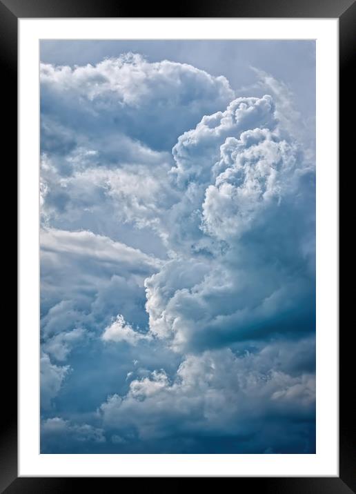 Big powerful storm clouds Framed Mounted Print by Arpad Radoczy