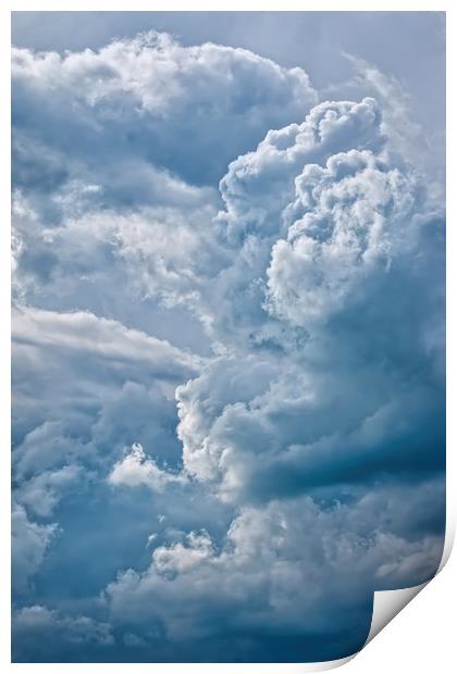 Big powerful storm clouds Print by Arpad Radoczy