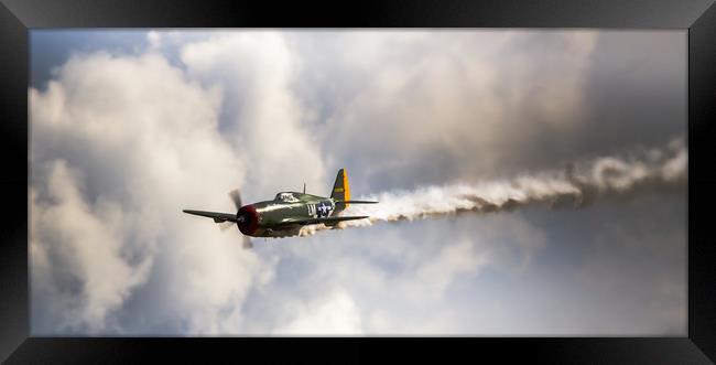 P47 Thunderbird Warplane Framed Print by Pete Evans